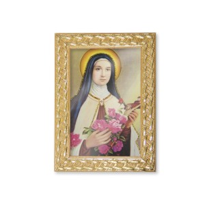 QD91006 - Quadro Santa Terezinha das Rosas - 13x18cm