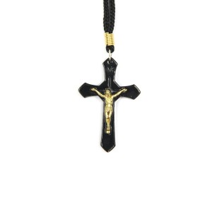 CC360220 - Cordão c/ Crucifixo Madeira - 41cm