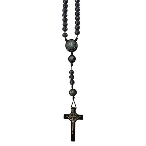 TE69090 - Terço Hematita São Bento - 46cm