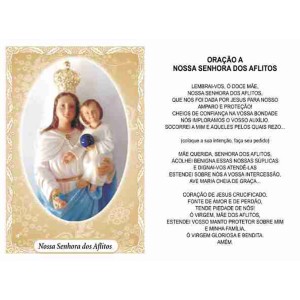 OG14001P100 - Oração  N. Sra. Dos Aflitos c/ 100un. - 9,5x6,5cm