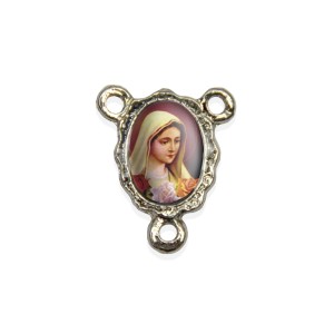 ET1671012P5 - Entremeio N. Sra. Rosa Mística Resinado c/ 5un. - 1,9x1,5cm