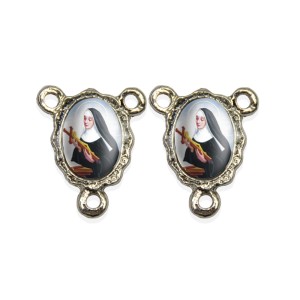 ET1672023P5 - Entremeio Santa Rita de Cássia Duplo Resinado c/ 5un. - 1,9x1,5cm