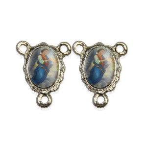 ET1672803P5 - Entremeio São Gabriel Arcanjo Duplo Resinado c/ 5un. - 1,9x1,5cm