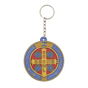 CH50411 - Chaveiro Medalha de São Bento Emborrachado - 11x5cm