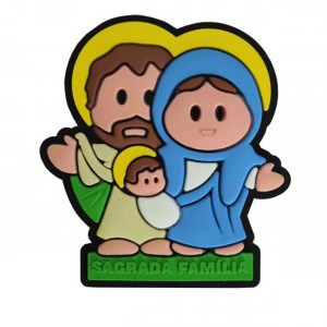 IA50802 - Imã Sagrada Familia Emborrachado - 6x4cm