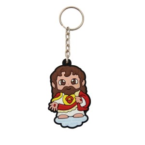 CH50405 - Chaveiro Sagrado Coração de Jesus Emborrachado - 10x3,5cm