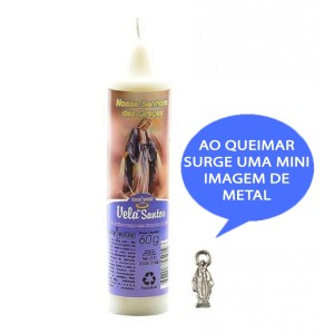 VE155101 - Vela N. Sra. Das Graças c/ Santo de Bolso - 14x3cm