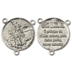ET1640400 - Entremeio São Miguel Arcanjol Níquel - 3x3cm