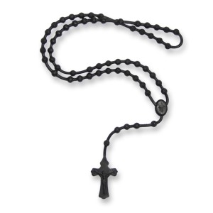 TE171002 - Terço Silicone Preto - 39cm