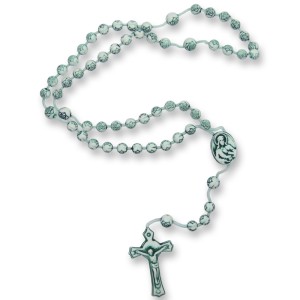 TE050202 - Terço Acrílico Verde Envelhecido - 32cm