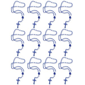 TE050013P12 - Terço Acrílico Azul Royal c/ 12un. - 32cm