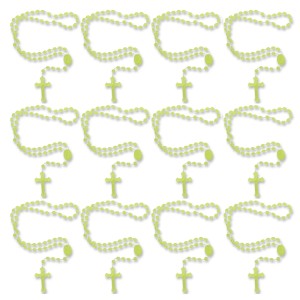 TE050015P12 - Terço Acrílico Amarelo neon c/ 12un. - 32cm