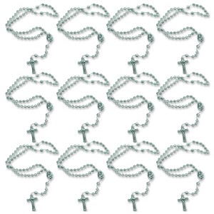 TE050202P12 - Terço Acrílico Verde Envelhecido c/ 12un. - 32cm