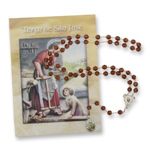 TE950600 - Terço c/ Oração São José Operário - 42cm
