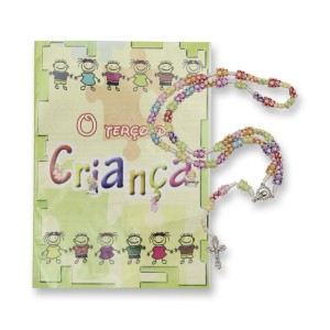 TE720051 - Terço c/ Oração da Criança Urso - 26cm