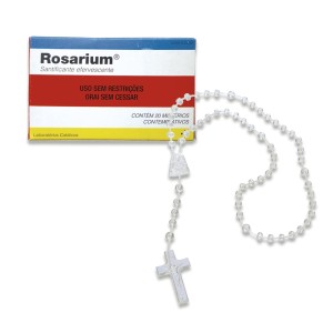TE950955 - Caixa de Remédio Rosarium ( Místerios Contemplativos ) com Terço Plástico - 27cm
