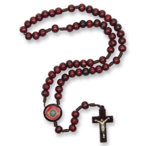 TE940900 - Terço Divino Espírito Santo Madeira - 37cm