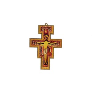 CW810151 - Crucifixo de Parede São Damião MDF - 9x6,5cm