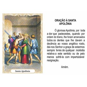 OG14011P100 - Oração Santa Apolônia c/ 100un. - 9,5x6,5cm