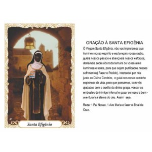 OG14037P100 - Oração Santa Efigênia c/ 100un. - 9,5x6,5cm